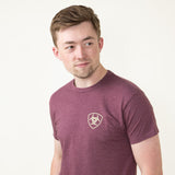 Ariat Serape Fill T-Shirt for Men in Burgundy