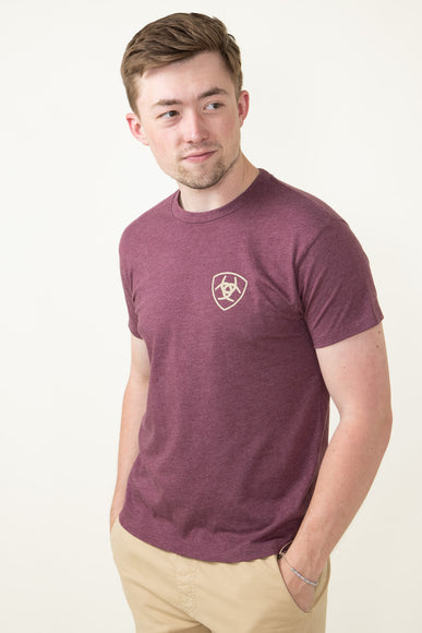 Ariat Serape Fill T-Shirt for Men in Burgundy