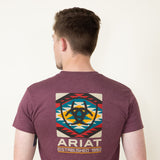 Ariat Serape Fill T-Shirt for Men in Burgundy