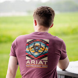 Ariat Serape Fill T-Shirt for Men in Burgundy