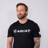 Ariat Shield Flag T-Shirt for Men in Black