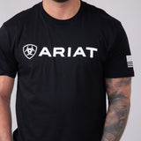 Ariat Shield Flag T-Shirt for Men in Black