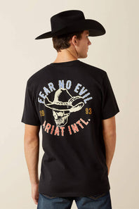 Ariat Stitched Skull T-Shirt for Men in Black