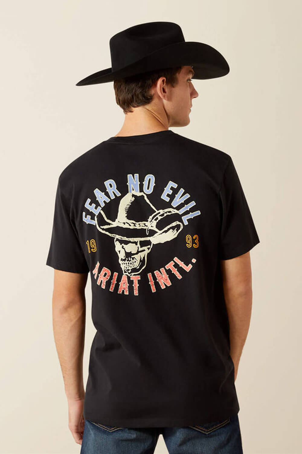 Ariat Stitched Skull T-Shirt for Men in Black