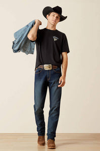 Ariat Stitched Skull T-Shirt for Men in Black