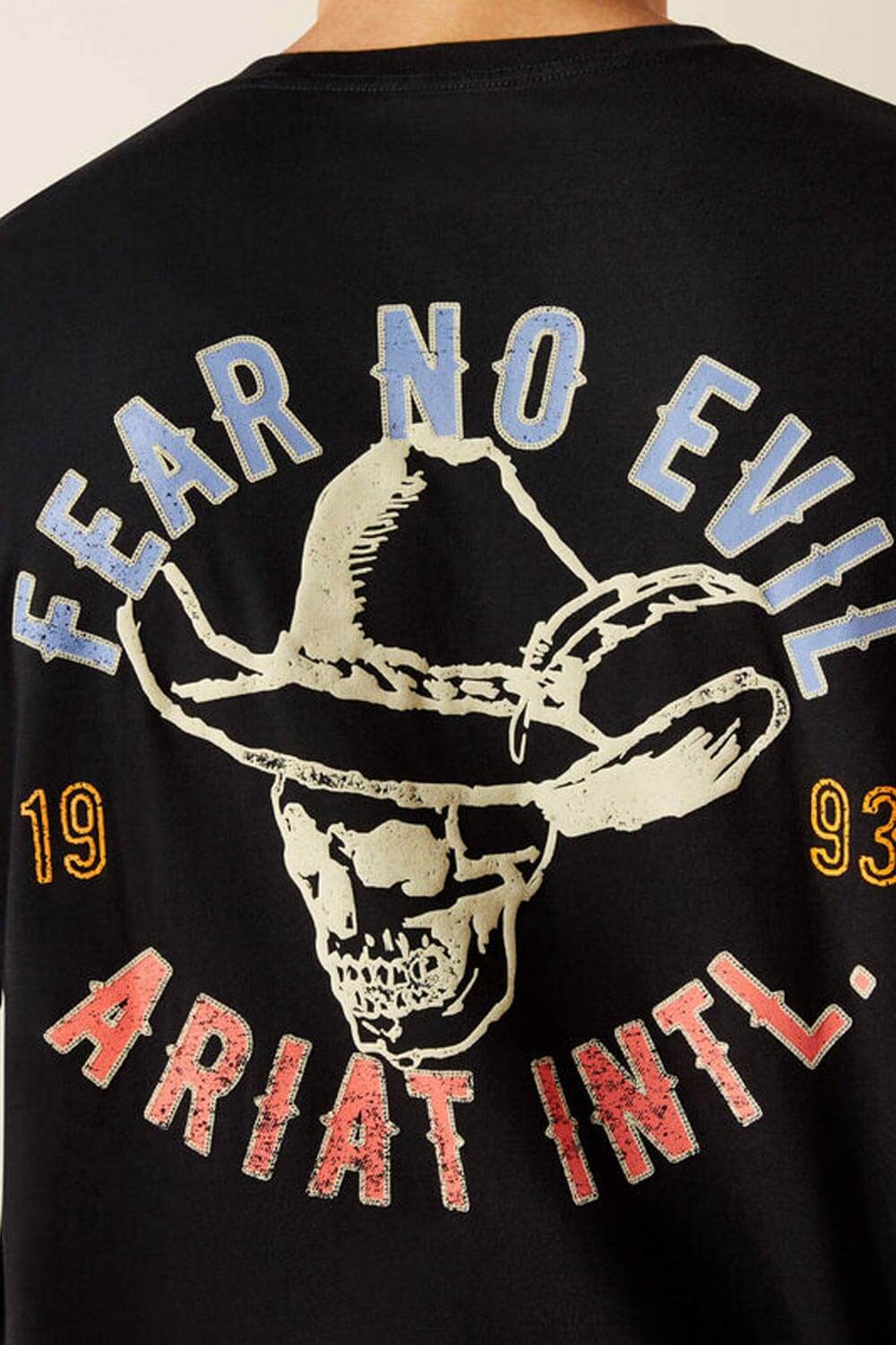 Ariat Stitched Skull T-Shirt for Men in Black