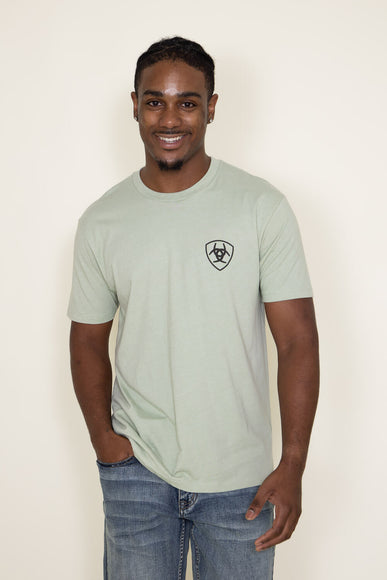 Ariat Retro Hex Stripe T-Shirt for Men in Green