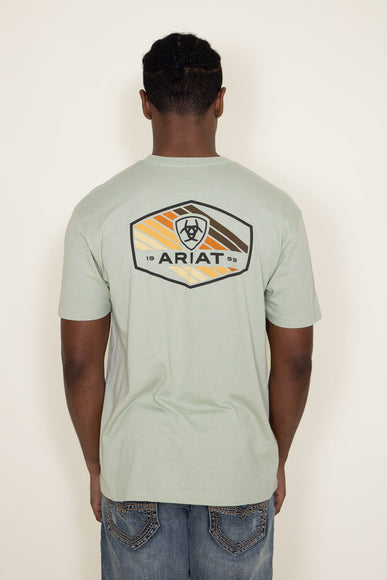 Ariat Retro Hex Stripe T-Shirt for Men in Green