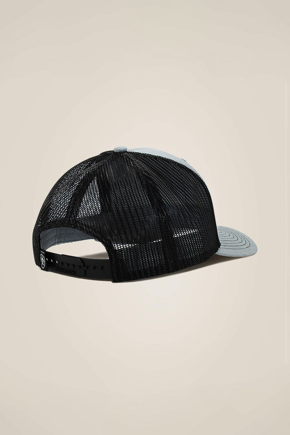 Ariat Mens Shield Flag Adjustable Mesh Snapback Baseball Cap, Charcoal/Black