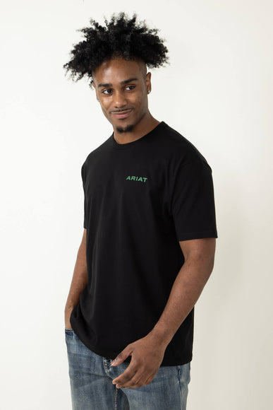Ariat Wooden Badges T-Shirt for Men in Black