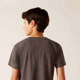 Ariat Youth License Plate Cowboy T-Shirt for Boys in Grey