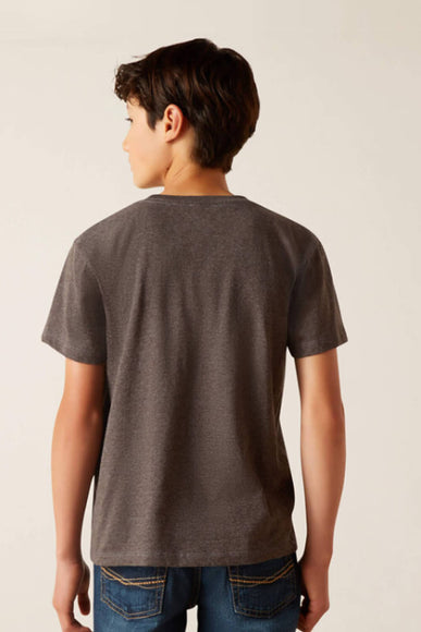 Ariat Youth License Plate Cowboy T-Shirt for Boys in Grey