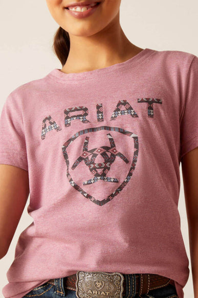 Ariat Youth Shield T-Shirt for Girls in Pink