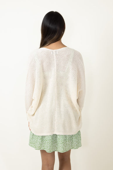 Shaker Stitch Cardigan for Women in Ivory