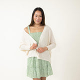 Shaker Stitch Cardigan for Women in Ivory