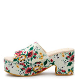 Beach by Matisse Terry Platform Floral Heels for Women in White