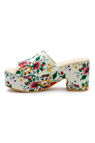 Beach by Matisse Terry Platform Floral Heels for Women in White