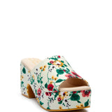 Beach by Matisse Terry Platform Floral Heels for Women in White