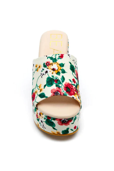 Beach by Matisse Terry Platform Floral Heels for Women in White