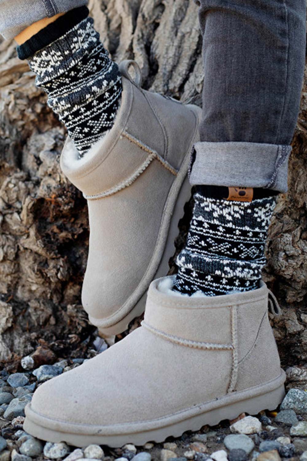 Bearpaw Shorty Ankle Booties for Women in Mushroom 2860W-500