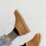 Bearpaw Super Shorty Ankle Booties for Women in Iced Coffee