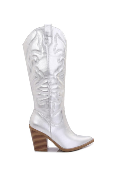 Berness Arizona Western Boots for Women in Silver