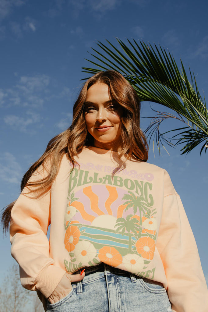 Billabong Chase The Sun Sweatshirt for Women in Orange ABJSF00411 NE Glik s