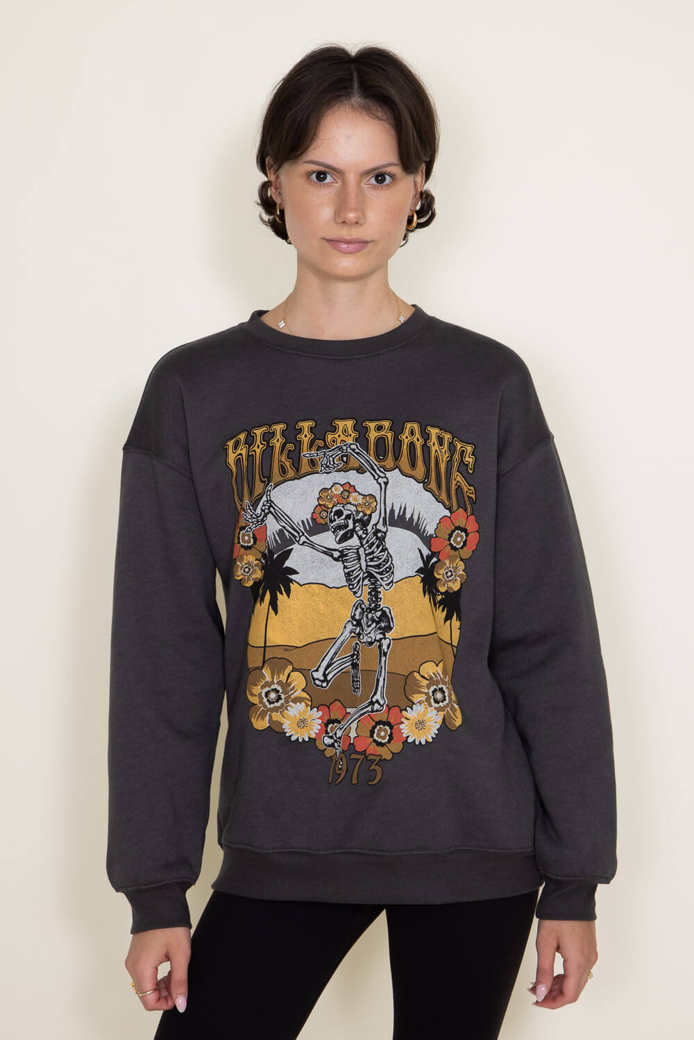 Billabong black sweatshirt cheap