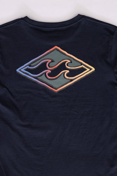 Billabong Youth Flourish T-Shirt for Boys in Dark Navy