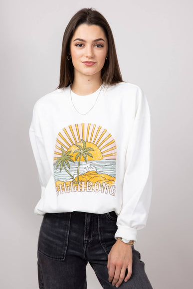 Billabong Island Life Crewneck for Women in White