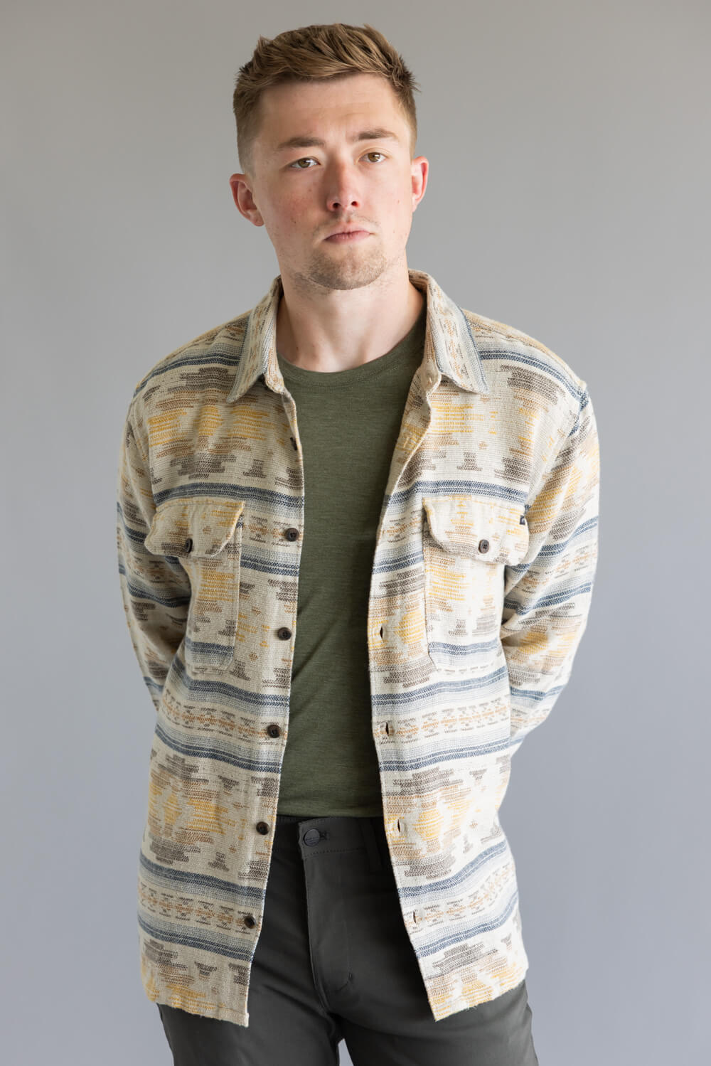 Billabong Offshore Jacquard Flannel for Men in Sand