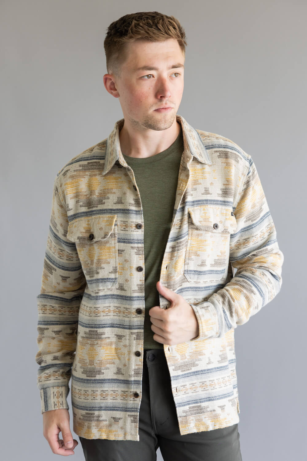 Billabong Offshore Jacquard Flannel for Men in Sand