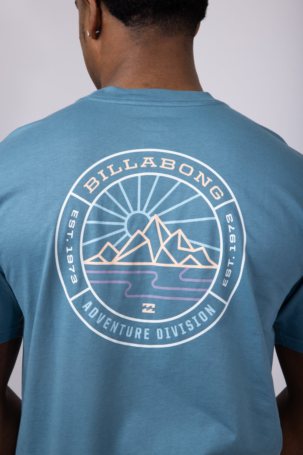 Billabong Rockies Adiv T-Shirt for Men in Glacier Blue
