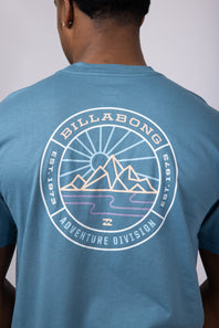 Billabong Rockies Adiv T-Shirt for Men in Glacier Blue