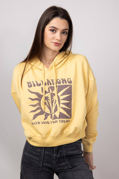 Billabong With Love From the Sun Hoodie for Women in Pale Yellow