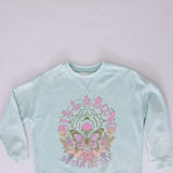Billabong Youth Making Waves Crewneck Sweatshirt for Girls in Mint