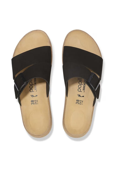 Papillio by Birkenstock Almina Nubuck Sandals for Women in Black