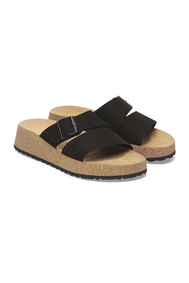 Papillio by Birkenstock Almina Nubuck Sandals for Women in Black