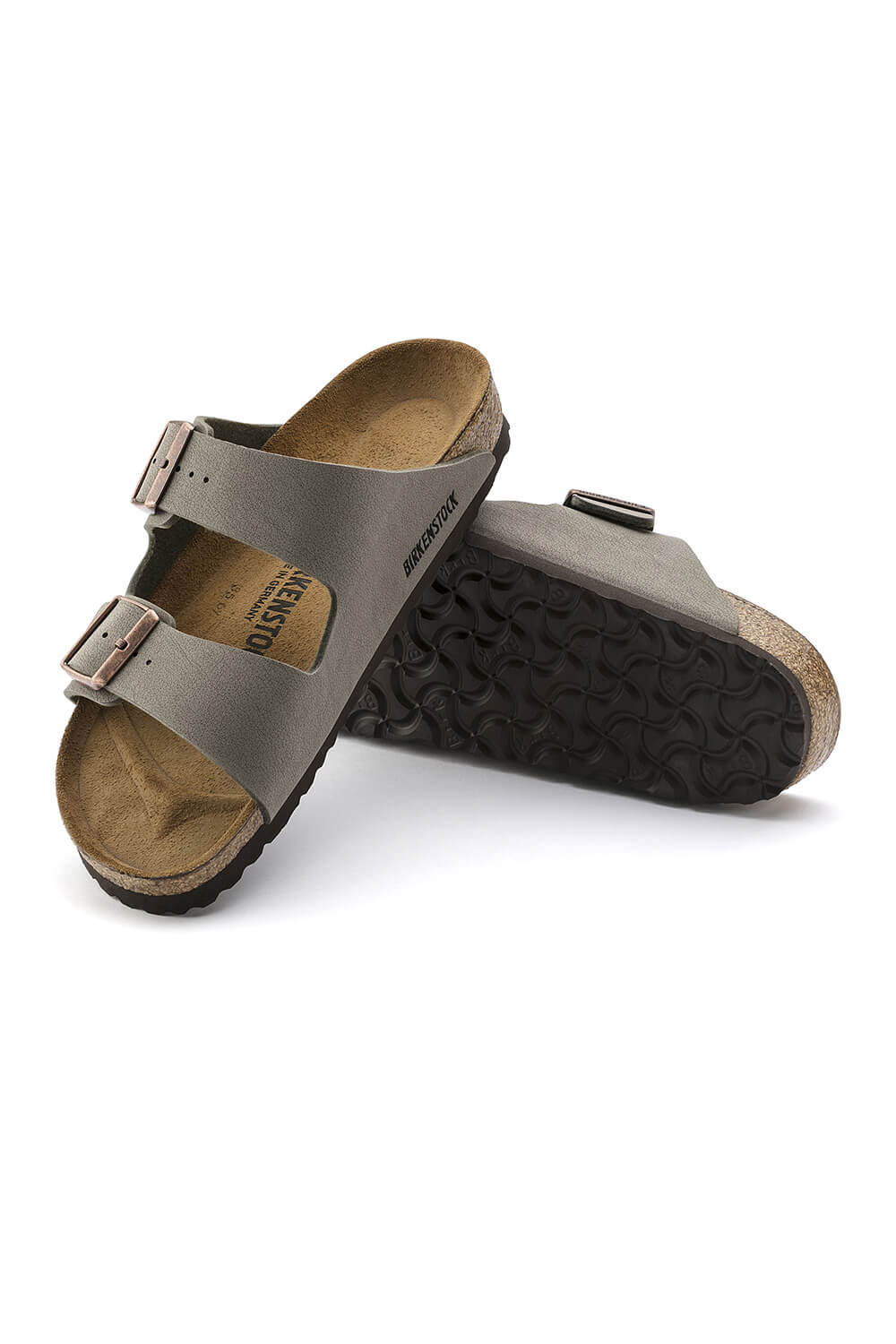 Birkenstock Arizona Birkibuc Sandals for Men in Stone | 151211-M