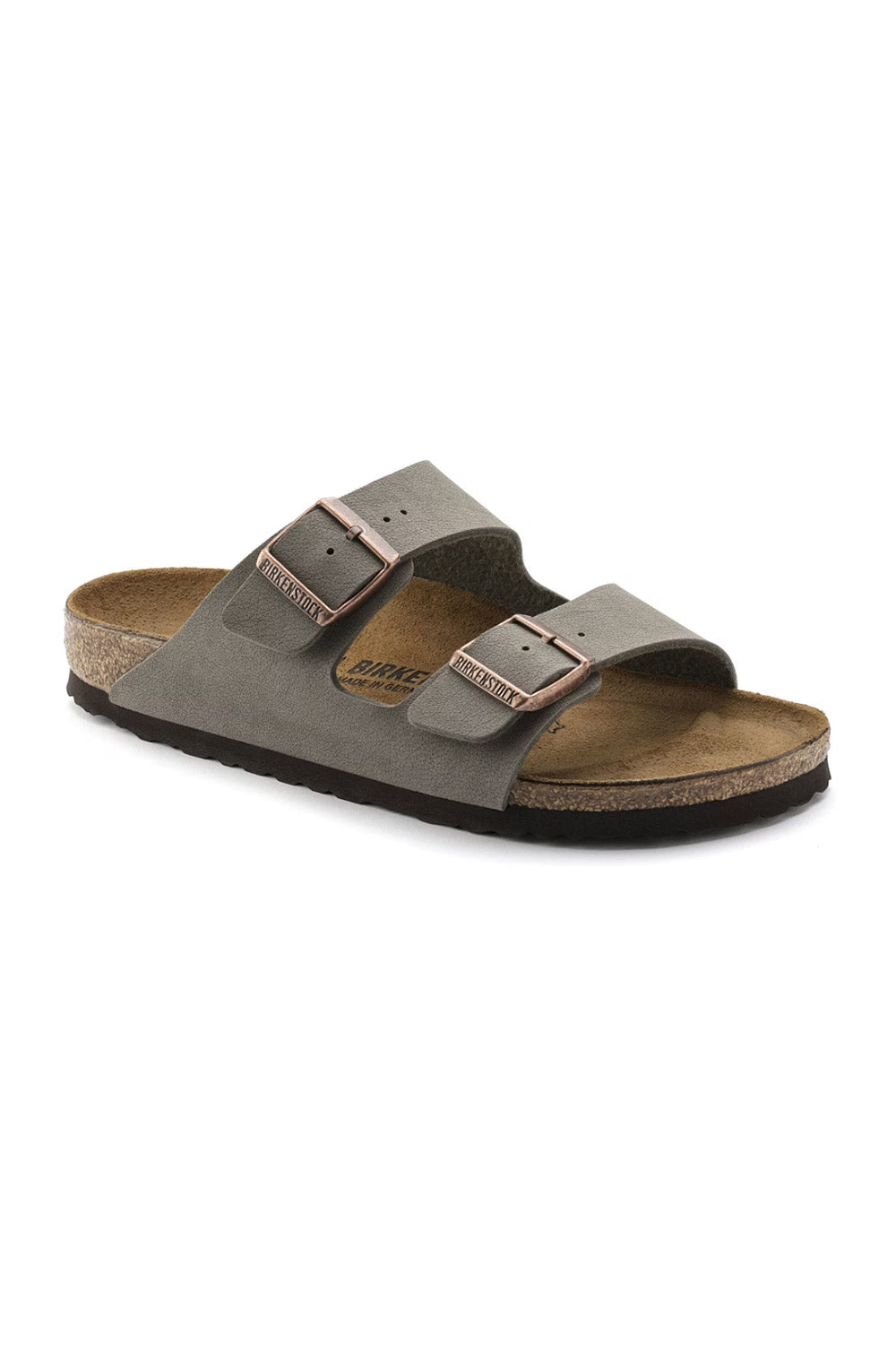 Birkenstock Arizona Birkibuc Sandals in Stone