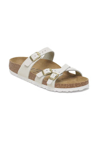 Birkenstock Franca Nubuck Leather Sandals for Women in Antique White