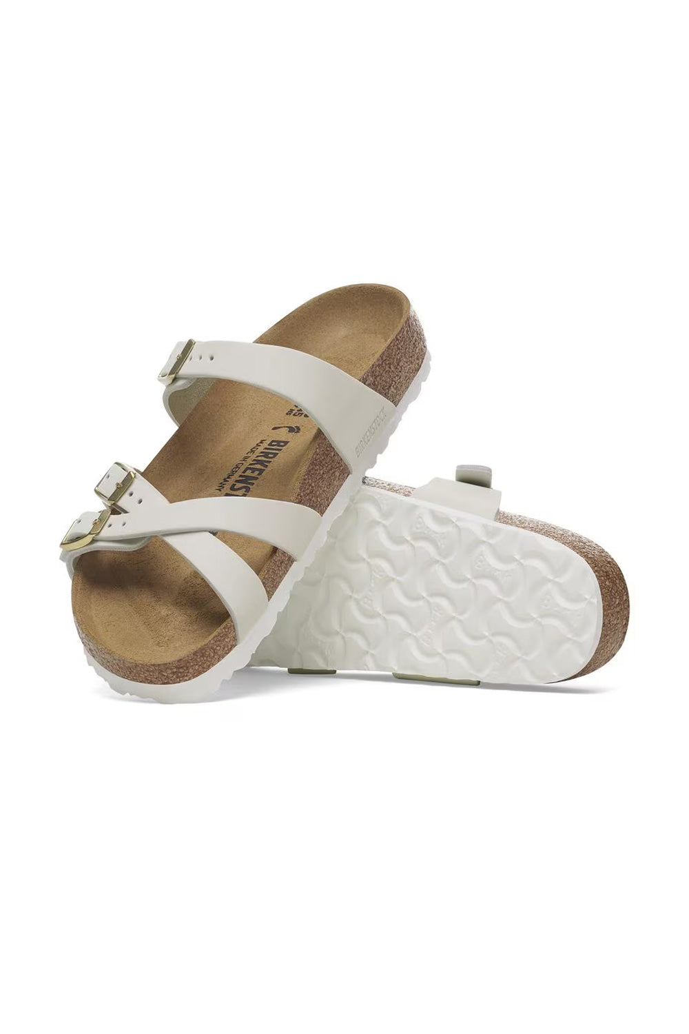 Birkenstock Franca Nubuck Leather Sandals for Women in Antique White