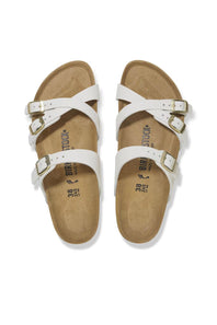 Birkenstock Franca Nubuck Leather Sandals for Women in Antique White