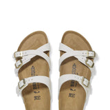 Birkenstock Franca Nubuck Leather Sandals for Women in Antique White