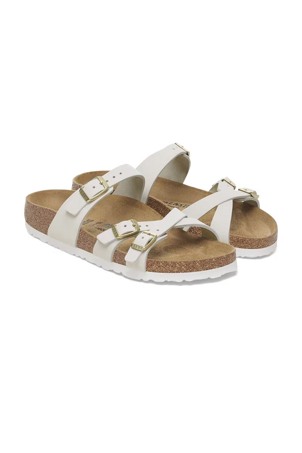 Birkenstock Franca Nubuck Leather Sandals for Women in Antique White