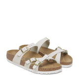Birkenstock Franca Nubuck Leather Sandals for Women in Antique White