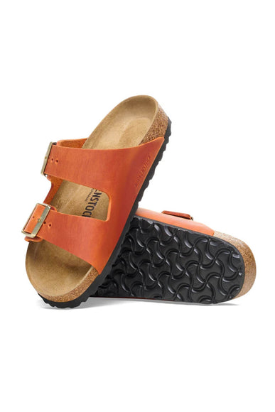 Birkenstock Arizona Oiled Leather Sandals for Women in Burnt Orange