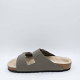 Birkenstock Arizona Birkibuk Shearling Sandals for Men in Stone 