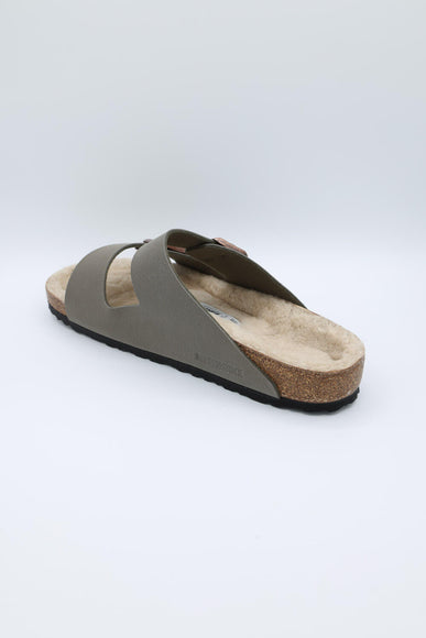 Birkenstock Arizona Birkibuk Shearling Sandals for Men in Stone 