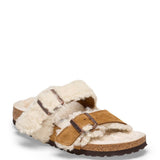 Birkenstock Arizona Teddy Split Leather Shearling Sandals for Women in Mink